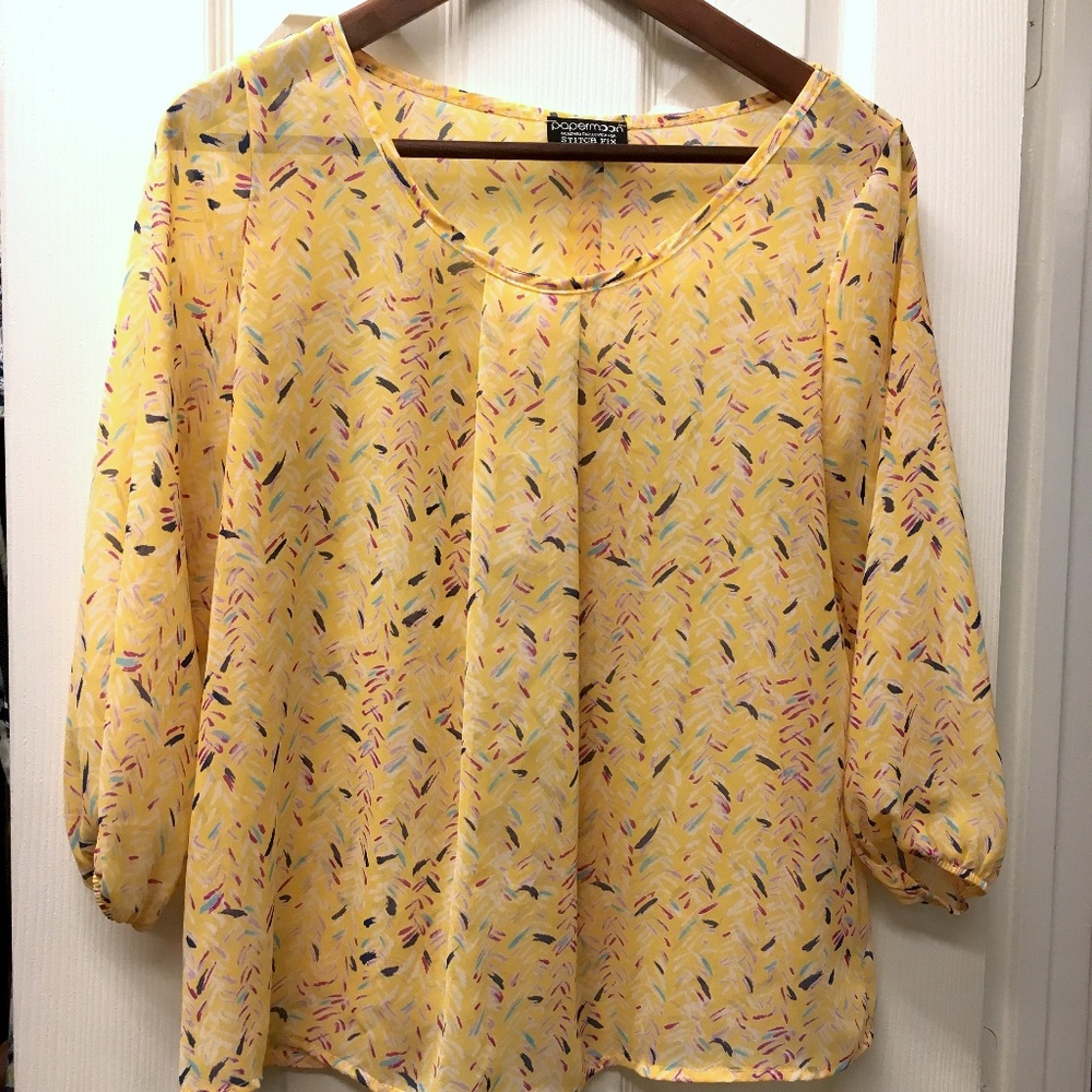 Papermoon Patterned Yellow Top